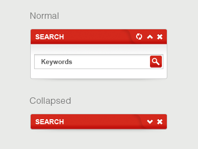 Search widget red search ui widget