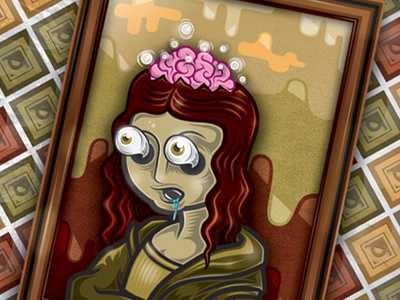 Mona Lisa 02 brain character eye frame illustration lisa mona wysiwyg