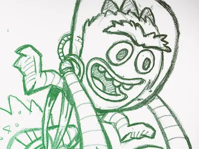 Brobee! brobee character design fun monster sketch yo gabba gabba