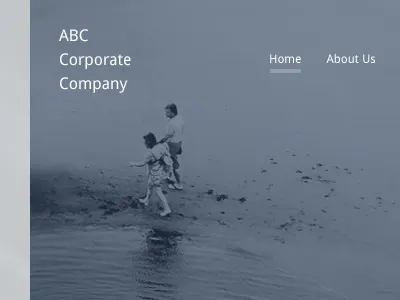 ABC Corporate background corporate header link navigation photography underline website