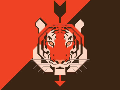 Tiger arrow illustration tiger