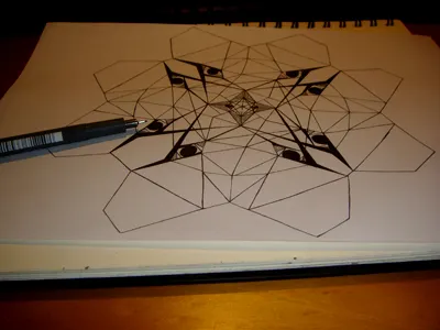 Loup Mandala drawing handmade illustration