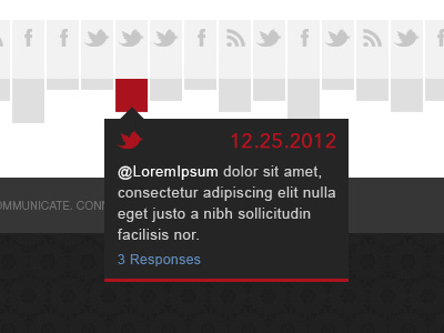 Social Stream dark facebook pattern popup red rss social stream timeline twitter