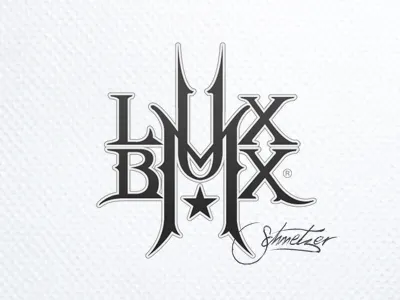 LUX BMX bike bmx drawn hand logotype lux paper schmetzer sign typography vector