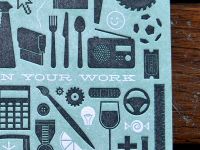 W/S Postcards letterpress postcard self promo