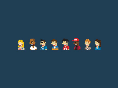 8 Bit Friends 8bit friends icon people