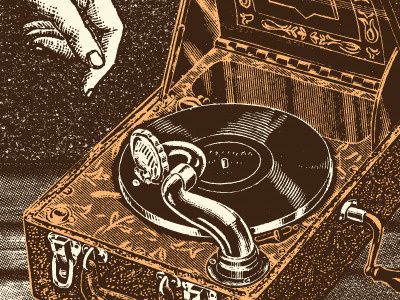 Phonograph Art print art print limited edition phonograph screen print vintage