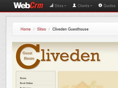 Website - Site Details crm dissertation invoicing issue site management tracking webcrm wip xrm