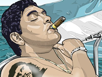 Diego comic digital football illustration maradona painting soccer sport