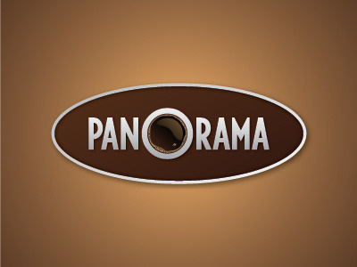 Panorama 01 coffee logo lounge oval simple