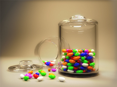 Jellybeans 3d fryrender maya