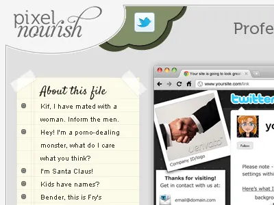 Envato Preview01 busy comment envato green grey list pixel nourish preview yuck