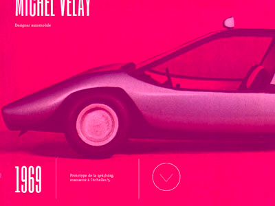 Michel Velay website. car design ui ux web website