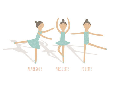 Arabesque, pirouette, fouetté! illustration