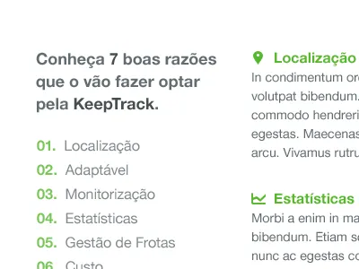 KeepTrack 03 black gps green helvetica icons iconsweets2 keeptrack non profit portugal white