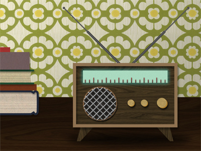 El Radio 70s am books design fm illustration radio retro speaker stereo vintage wood woodgrain