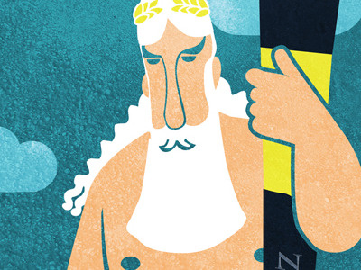 Zeus art digital greek illustration mithology olimpo