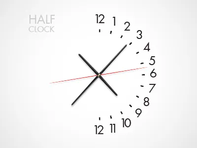 Half Clock arrow artjuice clock creative half idea