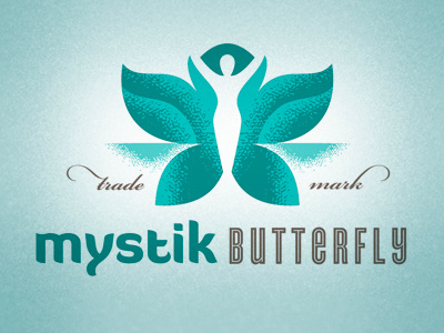 Mystik Shaded body butterfly female figure human massage miller mystik physical therapist therapy wings woman