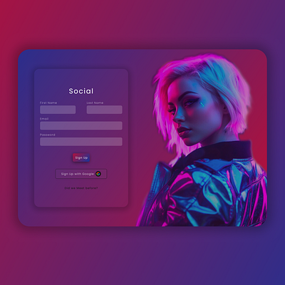 Social - Login Page designs astheticdesign loginpage moderndesign signuppage uidesign uiux