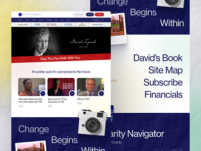 David Lynch Foundation Redesign cleandesign creativedirection davidlynch designtrends2025 digitaldesign foundationwebsite inspiration medidationapp meshgradients minimalism moderndesign nonprofitwebsite swisstypography typographylovers uiux userexperience uxdesign webdesign websiteredesign wellnesswebsite