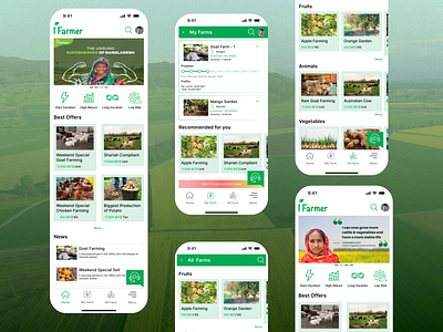 Farm-to-Table Connections (iFarmar App Redesign) app design typography ui ux