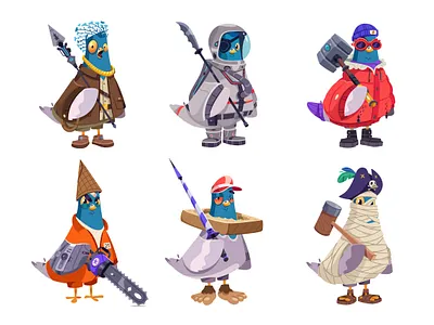 Pigeonz - NFT Game art cartoon character design game illustration nft vector