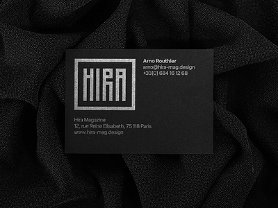 Business Card - Graphic Design - Hira Magazine black black white brand designer brand identity design branding business card corporate dark design graphic design graphic designer logo logo design logo designer logotype visual identity