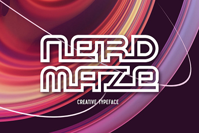 Nerd Maze — Creative Font alphabet brand branding design font illustration lettering logo maze nerd type typeface typography ui