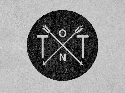 Trend on Trade sign arrow cross identity logo retro modern wheat