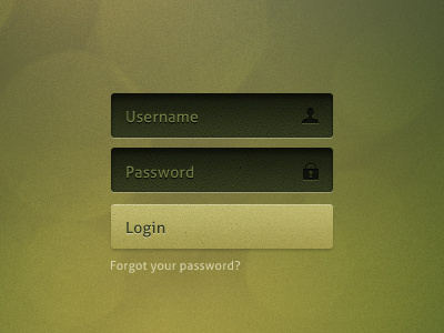 Green login button form green input login noise submit