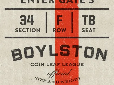 Ticket boylston design type