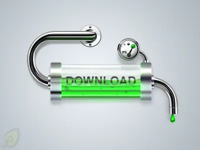 Download Illustration - free psd decean download free freebie green icon illustration metal nelutu photoshop pixtea psd