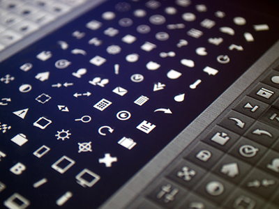 Touch Icon Pad app glyphs icons ipad iphone web white