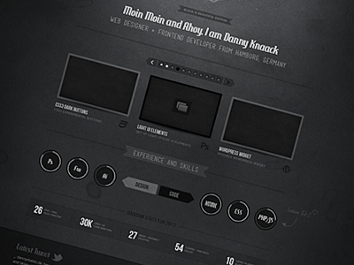 Portfolio Mockup black dark mockup portfolio ribbon texture ui web