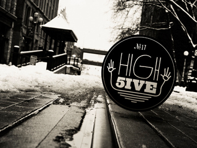 High 5ive bw emblems typography