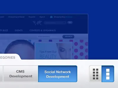Menu active active button android app app design blue buttons clean design: ecommerce hover inner shadow ipad iphone layout pressed web design