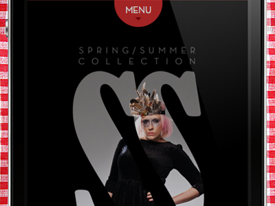 Hathor - Homepage /02 (iOS) black dark fashion ios iphone mobile mobilefirst red responsive rwd