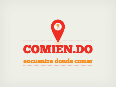 Comiendo branding food identity logo maps
