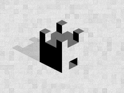 Geocraft logo castle fort geocraft logo negative space simple. black