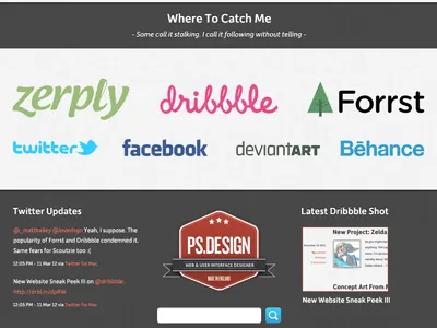 New Website Sneak Peek IV design dribbble logos photoshop search social texture twitter web