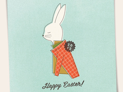 easter 2012 bunny easter modern rabbit retro simple texture