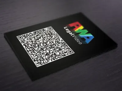 RWA Business Card blue branding green icon identity logo qr qr code red rgb vector video