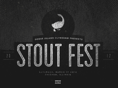 Goose Island Stout Fest 2012 | Poster WIP beer branding chicago goose island logo poster print texture