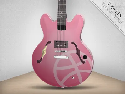 You Can Play Now - The first shot debut es333 first gorgeous graphic guitar illustration psd shot skeuomorphic
