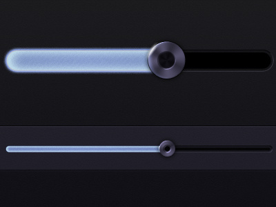Dark UI Elements ios slider ui