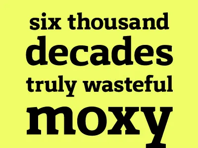 Dribble #17 font slab serif type design