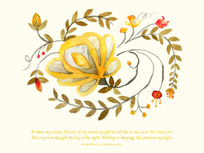 be thou my vision hymns watercolor