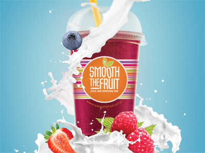 Smoothie poster ad fresh fruit milk poster smoothie