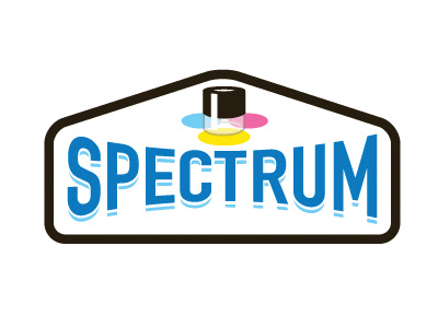 Spectrum Final Logo cmyk digital printing envelope halftone logo logo design loop mail automation printers loop printing